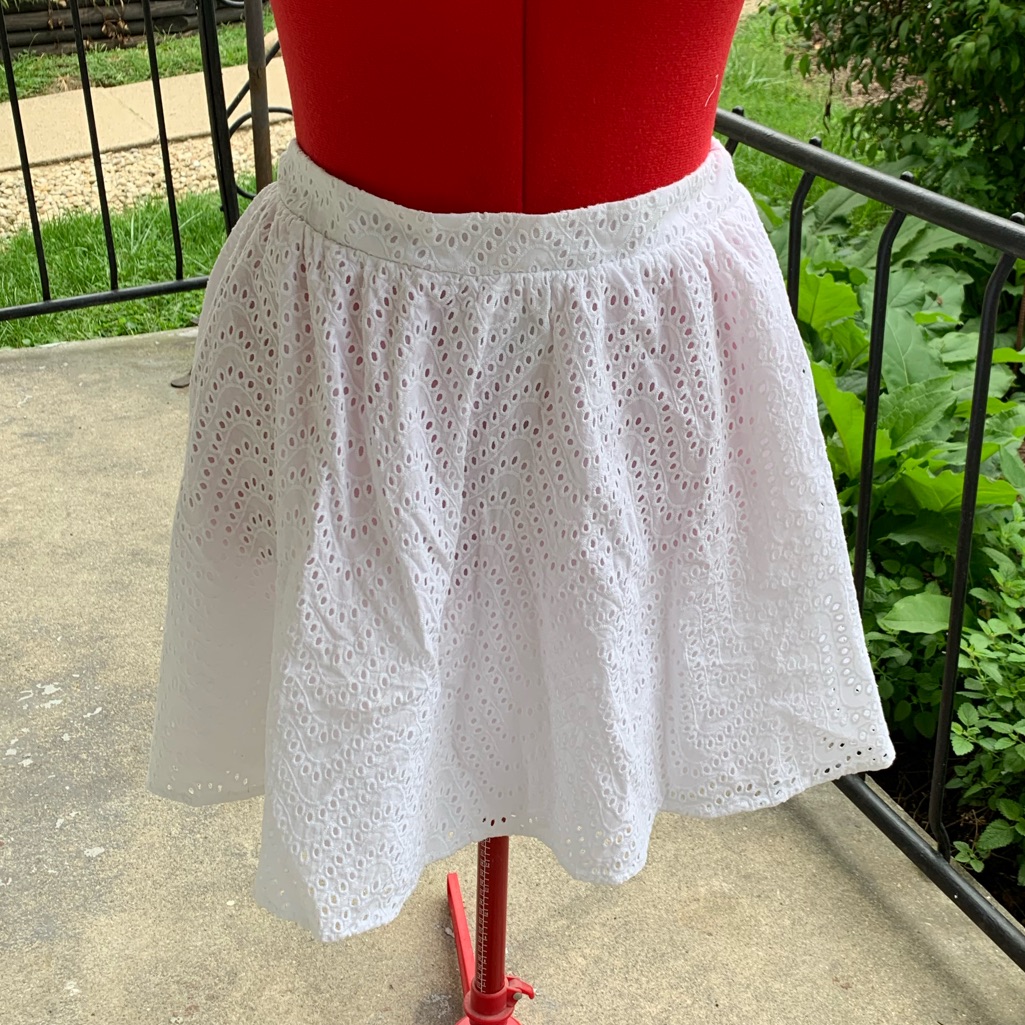 White Eyelet Express Skirt